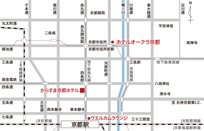 京都ホテルグループマップ