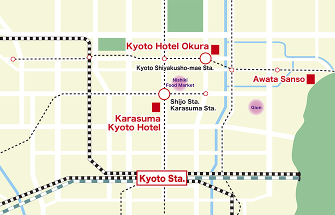 KYOTO HOTEL GROUP map